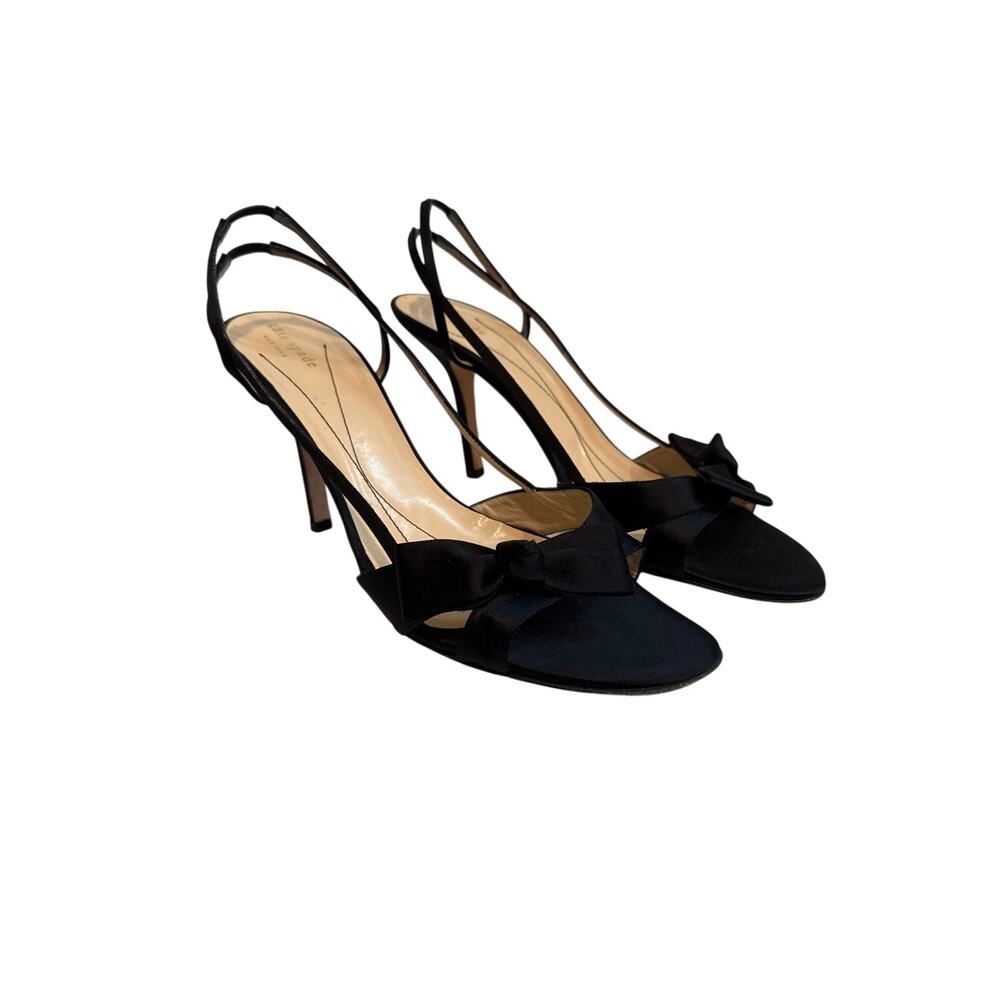 Kate Spade Lover Sandals in Black Satin, 11